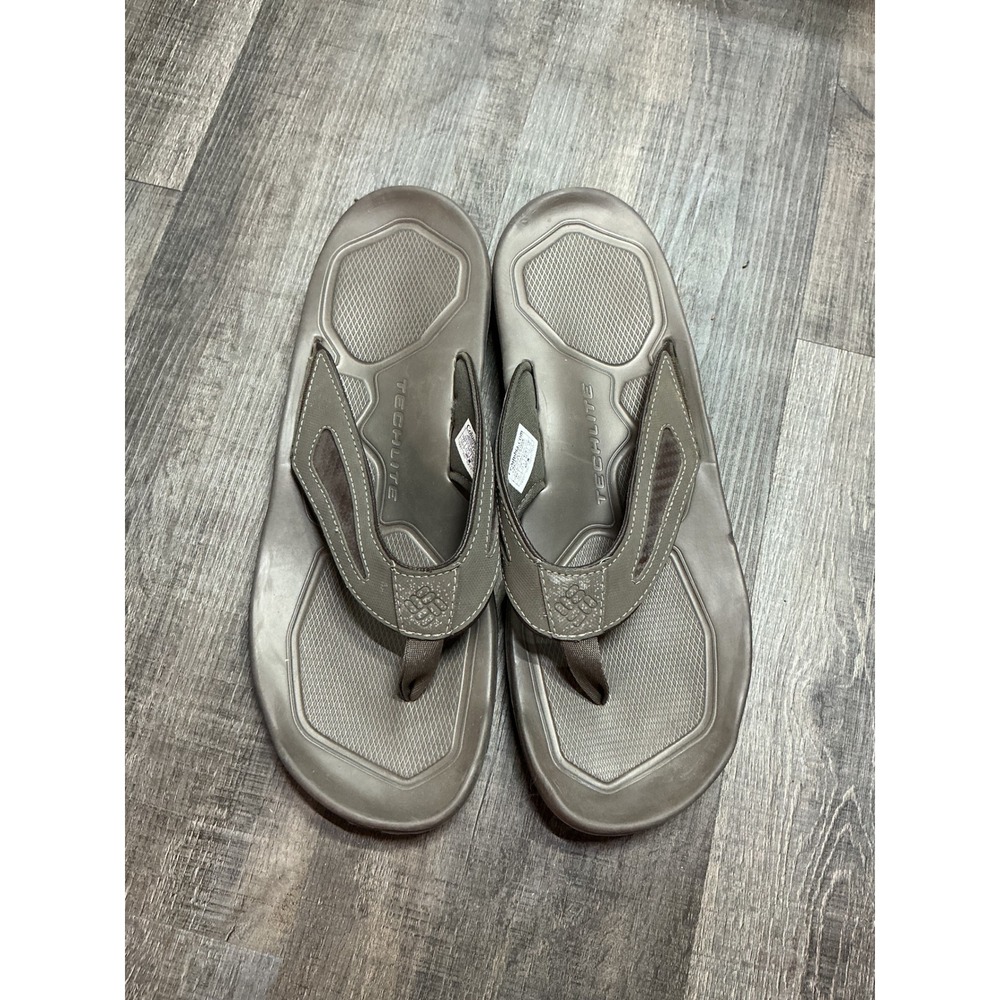 Columbia Techlite Mens Brown Flip Flop Sandals BM4366-205 Size 12
